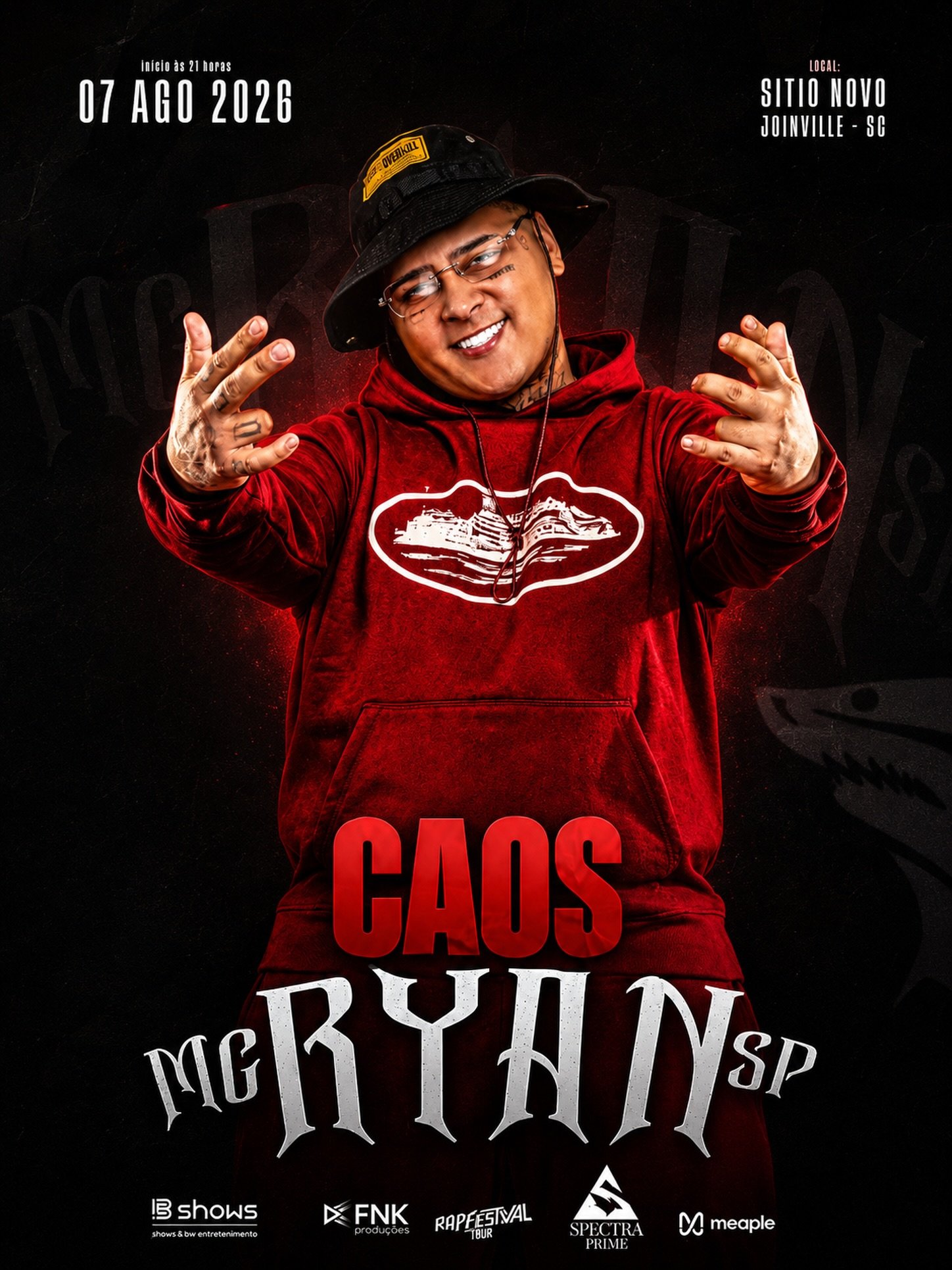 Palco Belém | Eventos | MC Ryan SP em Joinville no Sítio Novo 2026