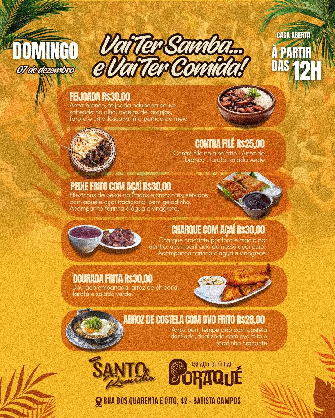 Palco Belém | Eventos | Roda de Samba com Santo Remédio no Espaço