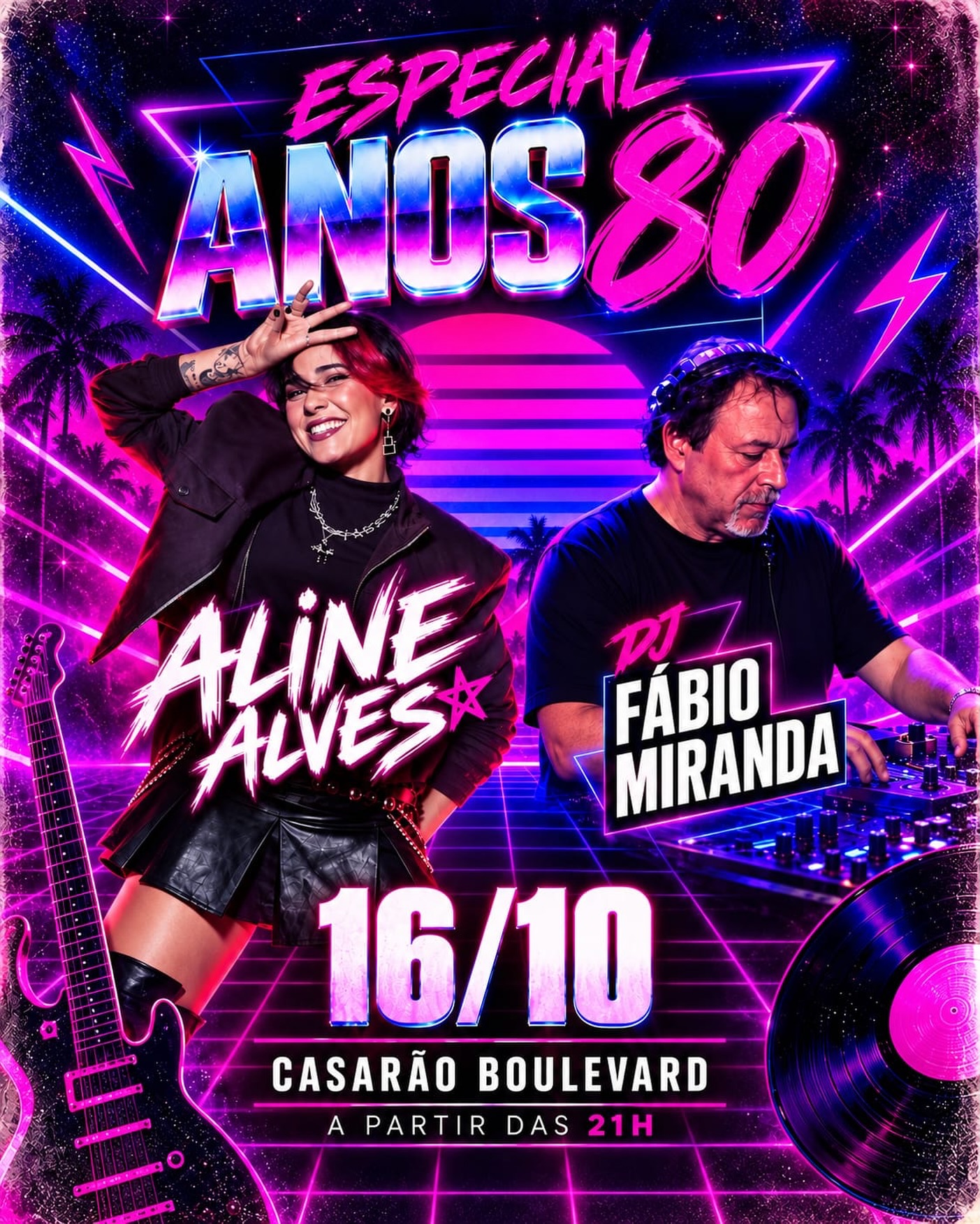 Aline Alves e DJ Fábio Miranda - Especial Anos 80